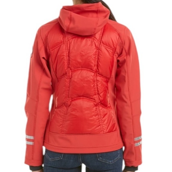 Canada Goose Women's Hybridge Hoodie- Down Filled Polartec Jacket- Red- Small - Picture 2 of 15